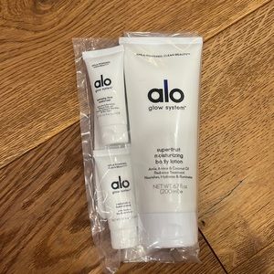 New alo glow system superfruit moisturizing body and face care